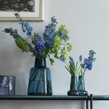 Holmegaard Flora Vase, Dark Blue, H: 9.4"