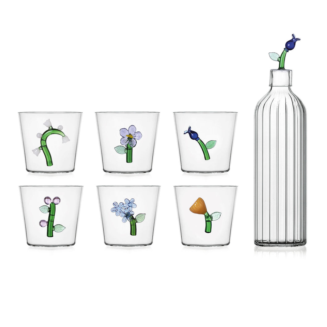 Ichendorf Botanica Optical Bottle and Tumblers set, 7 pieces