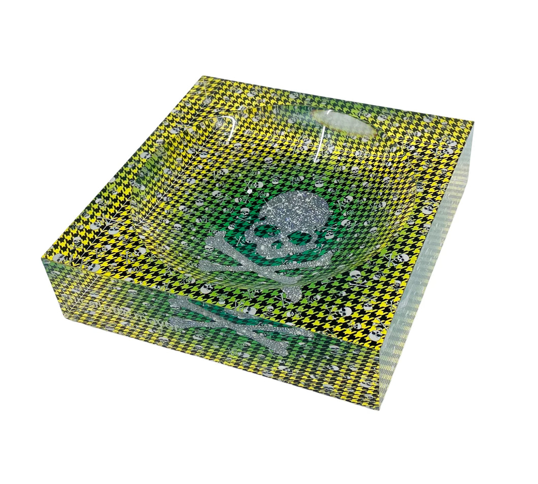 Crossbones Candy Acrylic Catchall Dish