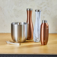 Stainless Steel Carafe and Wine Glass Set, Black