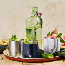 Stainless Steel Rocks Glass, Set of 2 - Marble