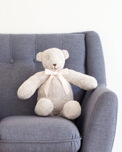 Plush CABLE KNIT TEDDY BEAR Classic Soft Pink