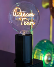 Bulb DREAM TEAM Amber with Base Table Lamp PORTABLE Rose Gold