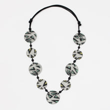 Frosted Yellow and Mint Resin Alyssa Necklace