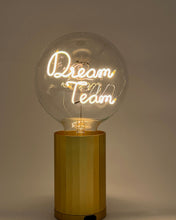 Bulb DREAM TEAM Amber with Base Table Lamp PORTABLE Rose Gold