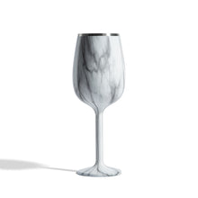 Stainless Steel Stemmed Wine Glass, Marble