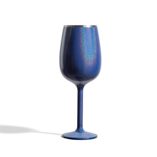 Stainless Steel Stemmed Wine Glass, Blue