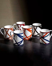 Mug Cup NASTRI in Luxury Box Blue diam. 3", H 3.9", cap. 12.5 oz
