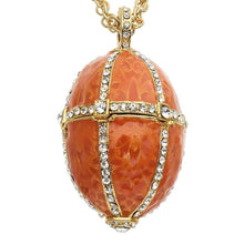 Enamel Egg  Locket Pendant Necklace