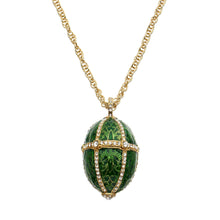 Enamel Egg  Locket Pendant Necklace