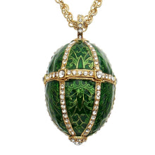 Enamel Egg  Locket Pendant Necklace