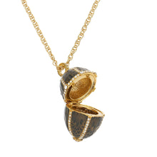 Enamel Egg  Locket Pendant Necklace