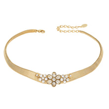 Crystal Flower Collar Necklace