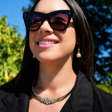 Crystal Flower Collar Necklace