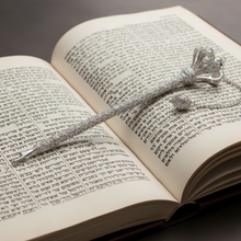 Torah Pointer with Sapphire Crystals | Yad