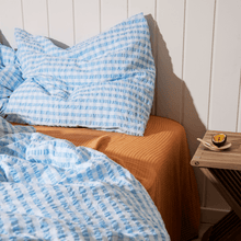 JUNA Bæk&Bølge Duvet Cover Set, White/Light blue