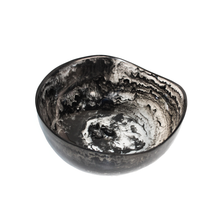 Resin Black Swirl Oval  Salad Bowl