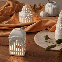 Kähler Urbania Tivoli Candle Lighthouse Entrance, White, H: 7.3"