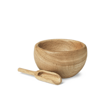 Kay Bojesen Menageri Salt Cellar With Spoon, Oak, H: 1.6"