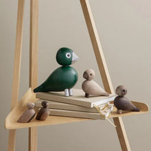 Kay Bojesen Pair Of Sparrows, Small, Oak/Smoked Oak