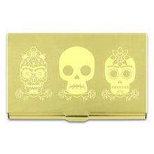 3 Skulls Etched Card Case by Frida Kahlo