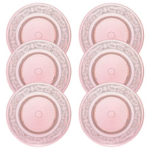 Blush Vintage Glass Plate, Set of 6