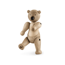 Kay Bojesen Liliput Bear, Oak/Maple, H: 3.7"