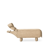 Kay Bojesen Liliput Hippo, Oak, H: 2.4"