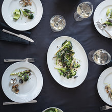 Lyngby Porcelæn Rhombe Oval Serving Dish, White