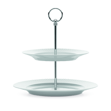 Lyngby Porcelæn Rhombe Etagere, White, H: 10.6"