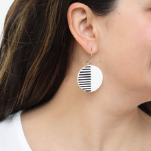 White Harlowe Striped Earrings