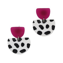 Fuchsia Cleo Dot Earrings