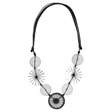 Silver Noir Threaded Statement Necklace