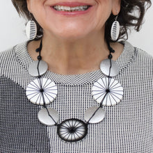 Silver Noir Threaded Statement Necklace