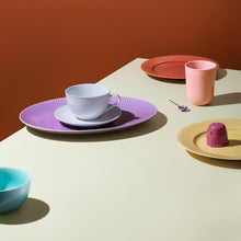 Lyngby Porcelæn Rhombe Color Oval Serving Dish, W: 13.8"