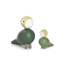 Kay Bojesen Liv & Lykke Bird Pair, Green, H: 3.9"