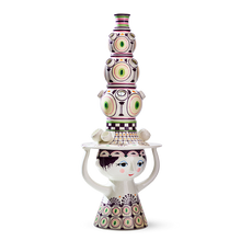 Bjørn Wiinblad Lady with Hat Floor Vase, Plum, H: 39"