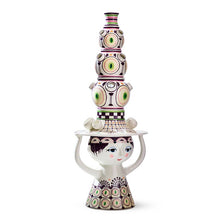 Bjørn Wiinblad Lady with Hat Floor Vase - H 39.4" Plum
