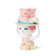 Bjørn Winblad Lady With Hat Vase, Pink/Yellow