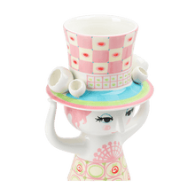 Bjørn Winblad Lady With Hat Vase, Pink/Yellow