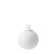 Lyngby Rhombe Decor Bauble, White, Set of 2