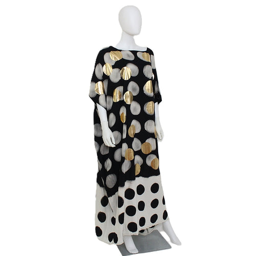 Multi Dimension Polka Dot Kaftan