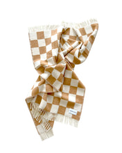 Blanket CHECKERBOARD Terra Brown / White 4.25 x 6.5ft