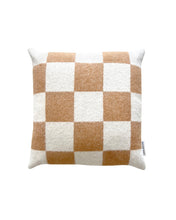 Cushion Cover CHECKERBOARD Terra Brown / White 20 x 20in