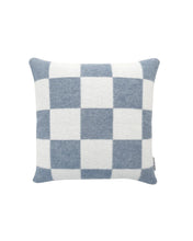 Cushion Cover CHECKERBOARD Denim Blue / White 20 x 20in