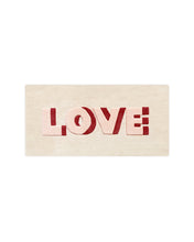 Rug LOVE Cream / Red Print 3.3 x 1.6ft