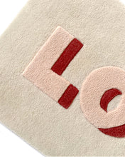 Rug LOVE Cream / Red Print 3.3 x 1.6ft