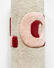 Rug LOVE Cream / Red Print 3.3 x 1.6ft