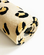 Rug LEOPARD Beige / Brown and Black Print 2.6 x 3.9ft