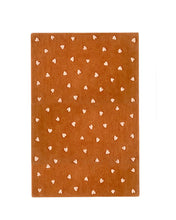 Rug HEARTS Brown / Pink Print 3.9 x 5.9ft
